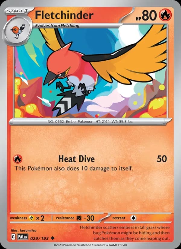 Fletchinder — Paldea Evolved, Uncommon