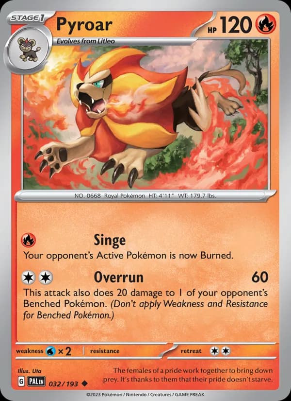 Pyroar — Paldea Evolved, Uncommon