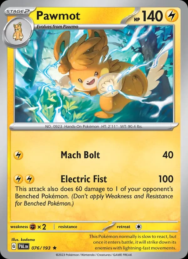 Pawmot — Paldea Evolved, Rare