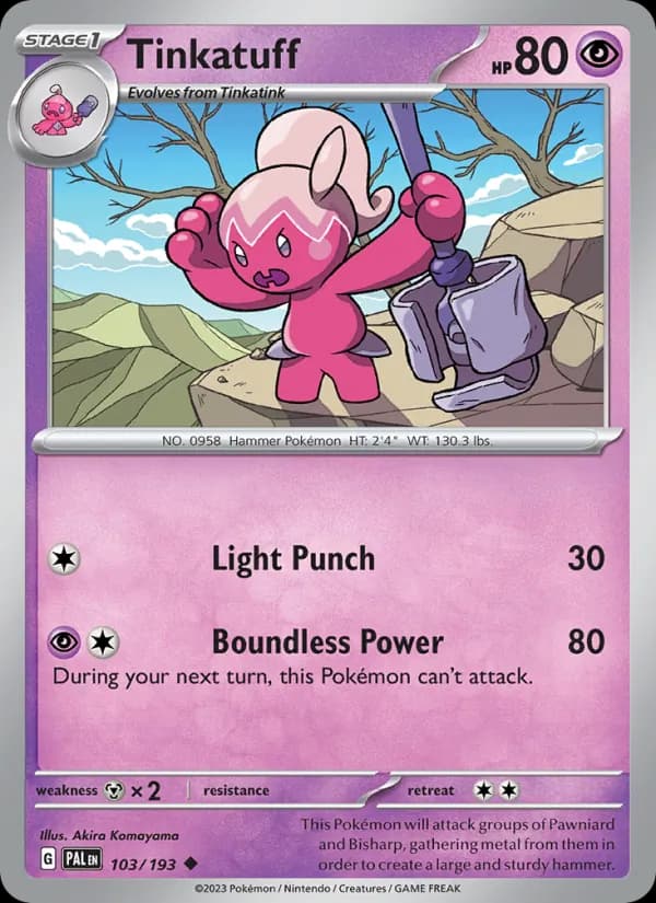 Tinkatuff — Paldea Evolved, Uncommon