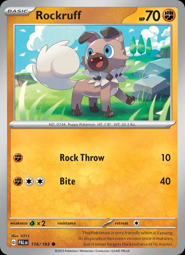 Rockruff — Paldea Evolved, Common