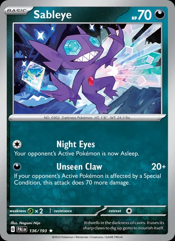 Sableye — Paldea Evolved, Rare