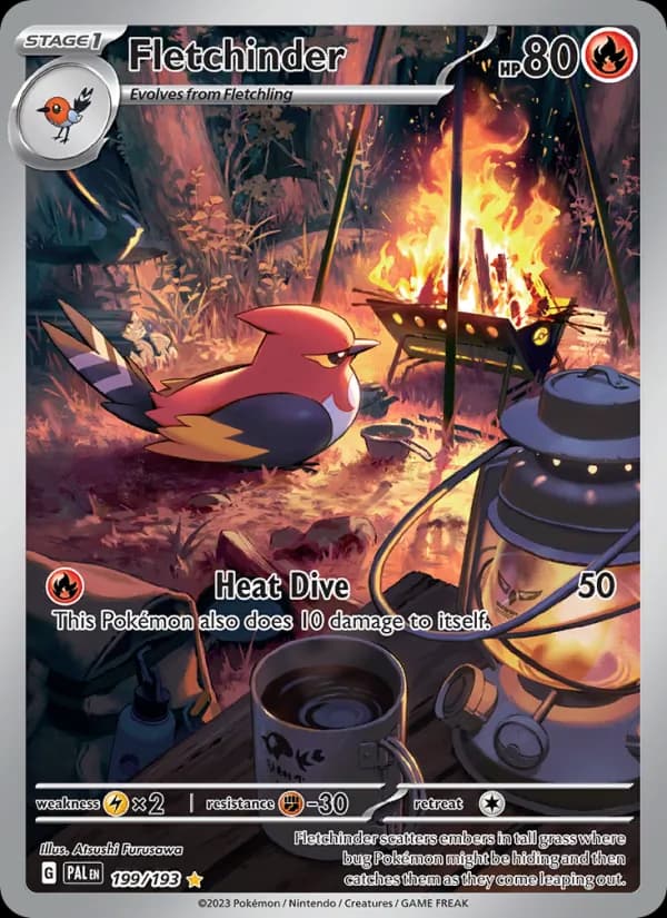 Fletchinder — Paldea Evolved, Illustration rare