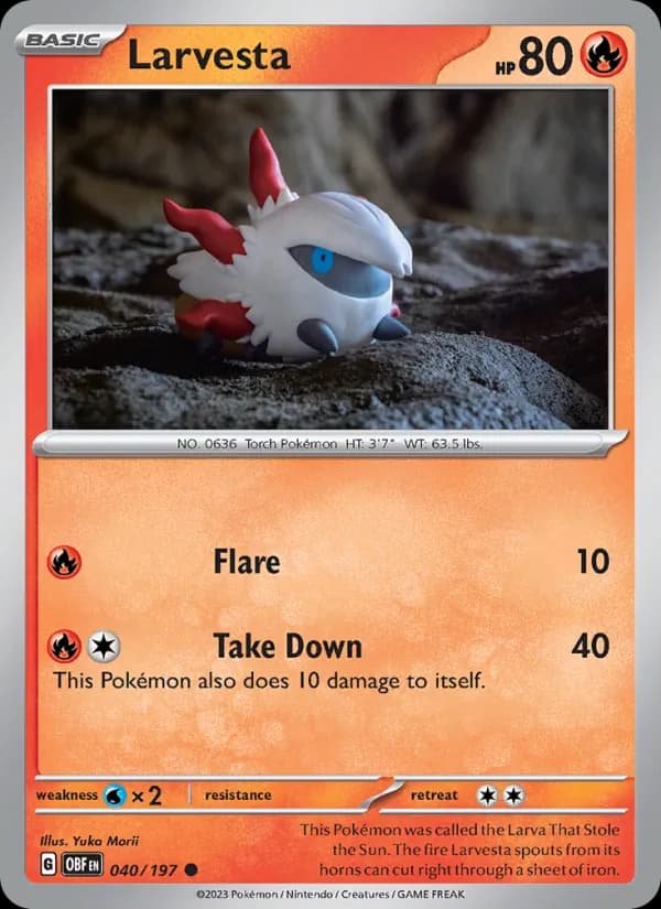 Larvesta — Obsidian Flames, Common