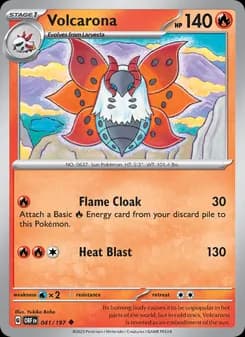 Volcarona — Obsidian Flames — Uncommon