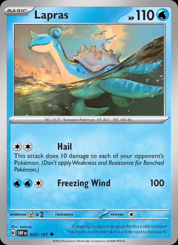 Lapras — Obsidian Flames, Uncommon