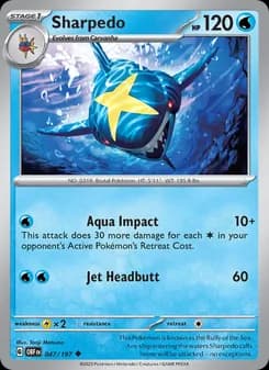 Sharpedo — Obsidian Flames — Uncommon