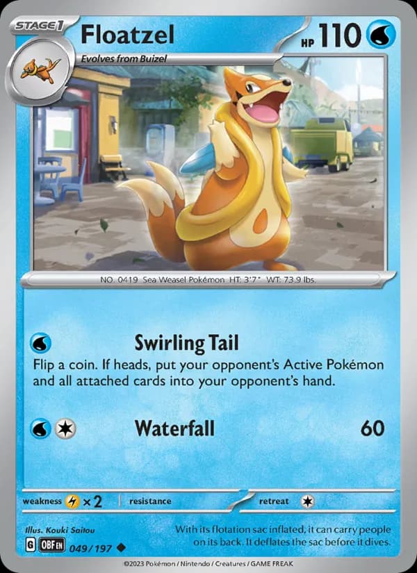 Floatzel — Obsidian Flames, Uncommon