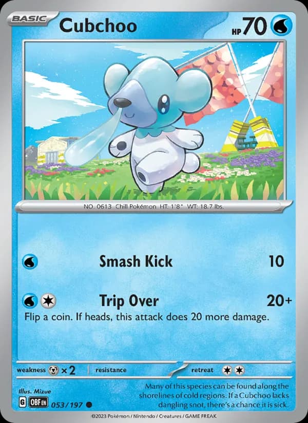 Cubchoo — Obsidian Flames, Common
