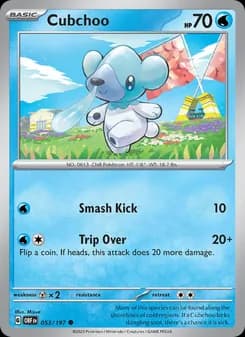 Cubchoo — Obsidian Flames — Common