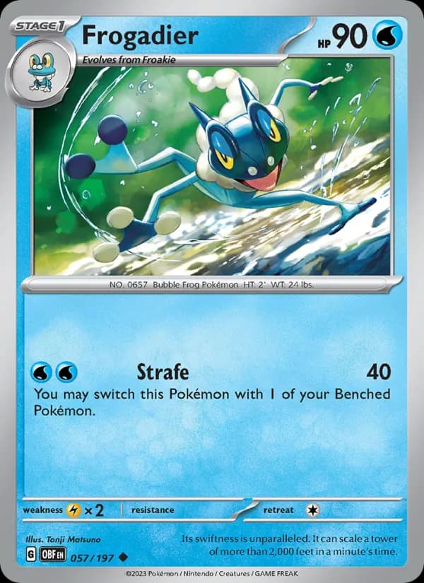 Frogadier — Obsidian Flames, Uncommon
