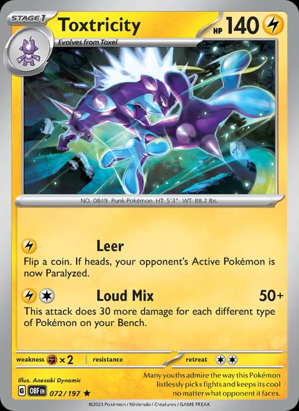 Toxtricity — Obsidian Flames, Rare