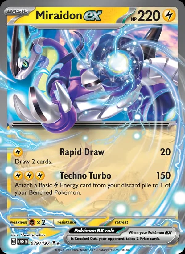 Miraidon ex — Obsidian Flames, Double rare