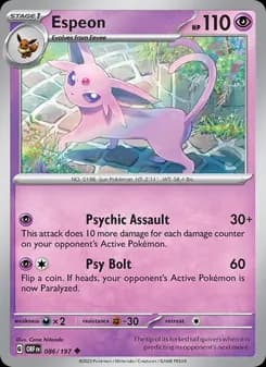 Espeon — Obsidian Flames — Uncommon