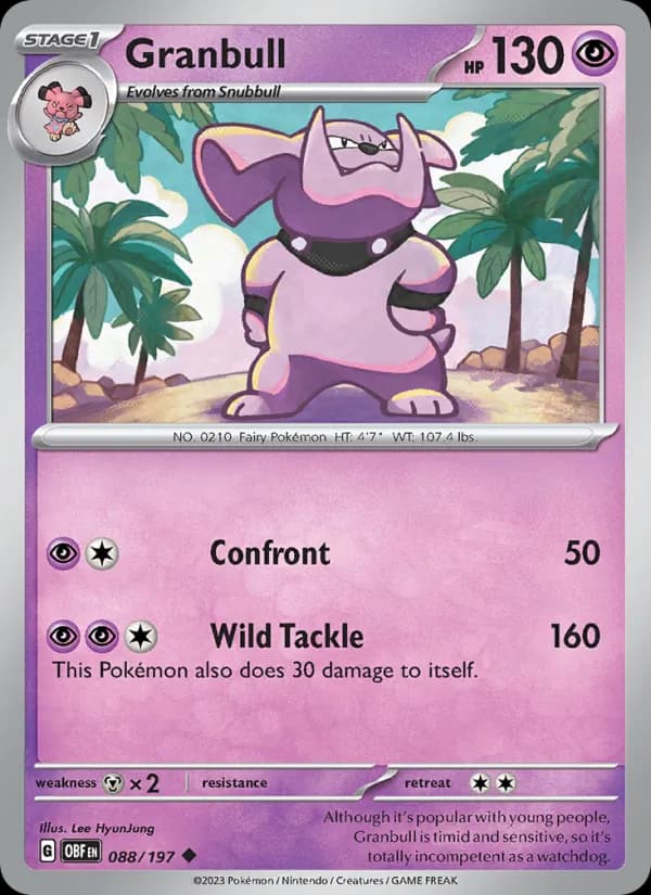 Granbull — Obsidian Flames, Uncommon