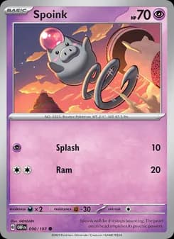 Spoink — Obsidian Flames — Common