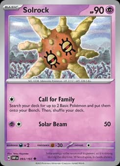 Solrock — Obsidian Flames — Uncommon