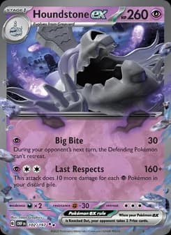 Houndstone ex — Obsidian Flames — Double rare