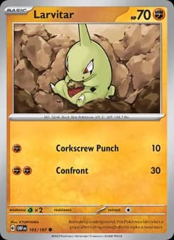 Larvitar — Obsidian Flames — Common
