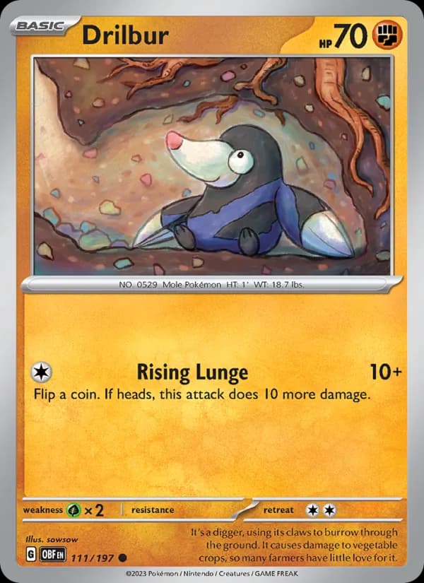 Drilbur — Obsidian Flames, Common
