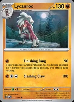 Lycanroc — Obsidian Flames — Uncommon