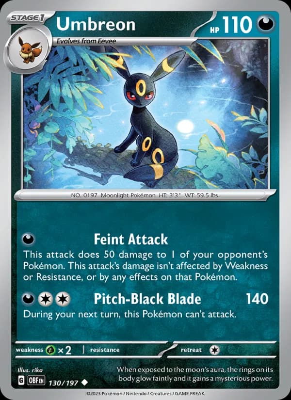 Umbreon — Obsidian Flames, Uncommon