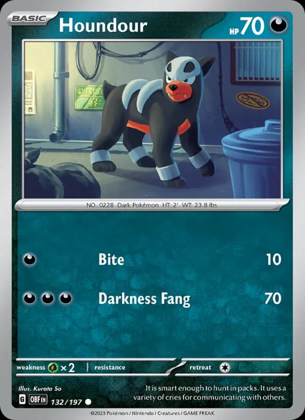 Houndour — Obsidian Flames, Common