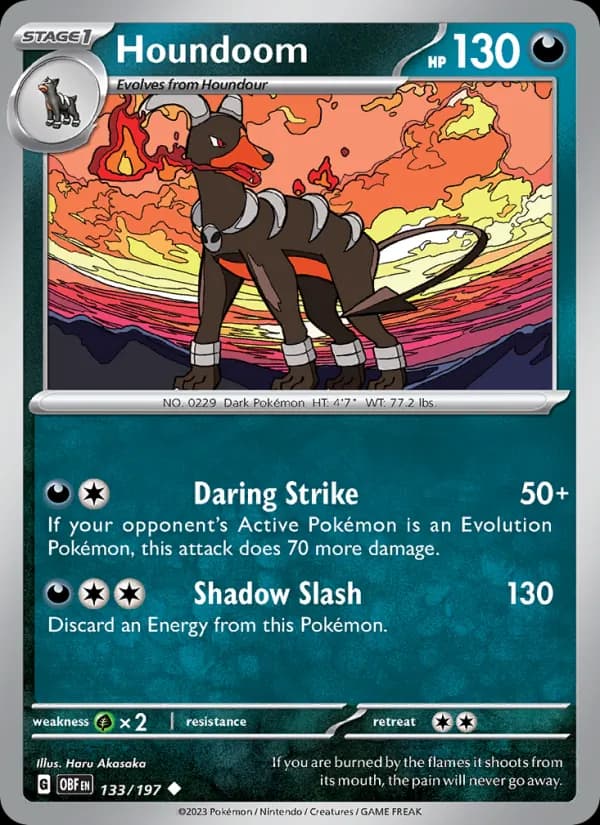 Houndoom — Obsidian Flames, Uncommon