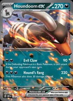 Houndoom ex — Obsidian Flames — Double rare