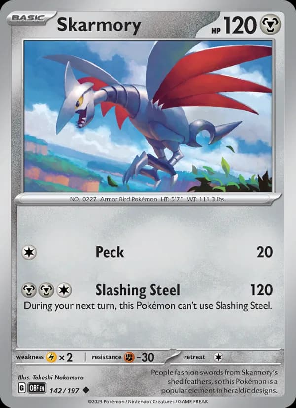 Skarmory — Obsidian Flames, Uncommon