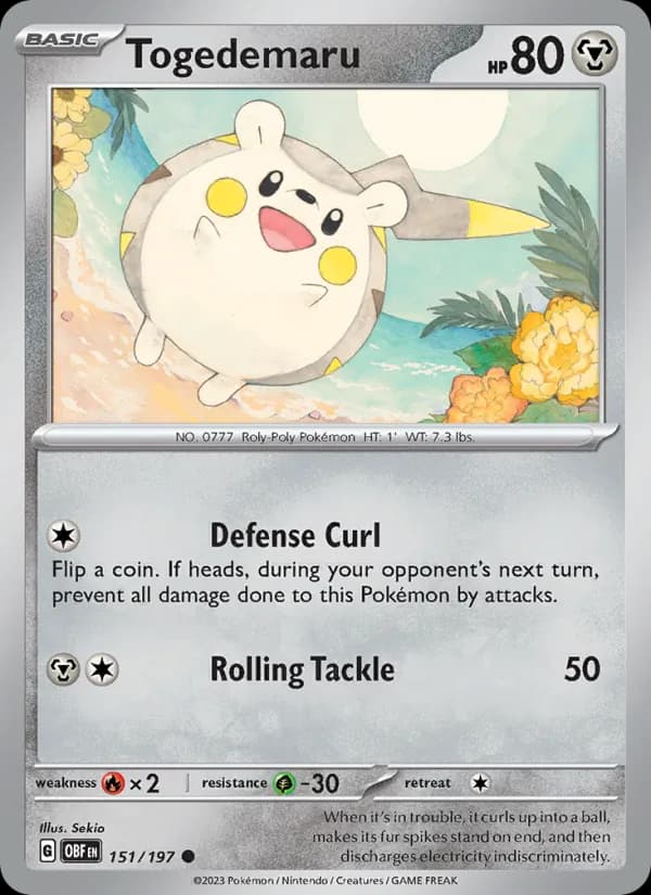 Togedemaru — Obsidian Flames, Common