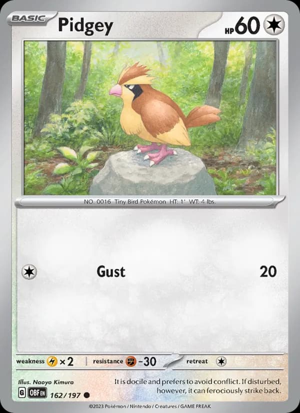 Pidgey — Obsidian Flames, Common