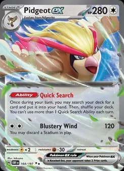 Pidgeot ex — Obsidian Flames — Double rare