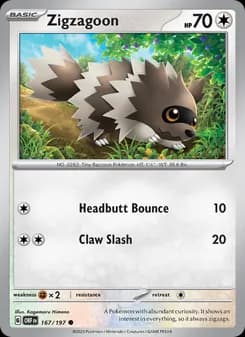 Zigzagoon — Obsidian Flames — Common