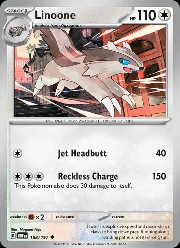 Linoone — Obsidian Flames, Uncommon