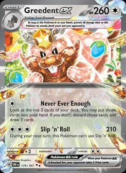 Greedent ex — Obsidian Flames — Double rare
