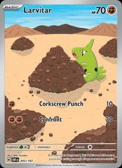 Larvitar — Obsidian Flames — Illustration rare