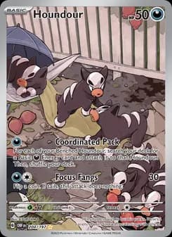 Houndour — Obsidian Flames — Illustration rare