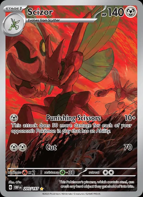 Scizor — Obsidian Flames, Illustration rare