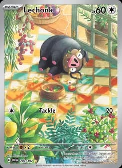 Lechonk — Obsidian Flames — Illustration rare