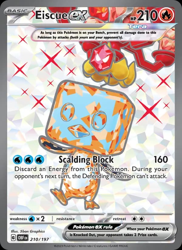 Eiscue ex — Obsidian Flames, Ultra Rare