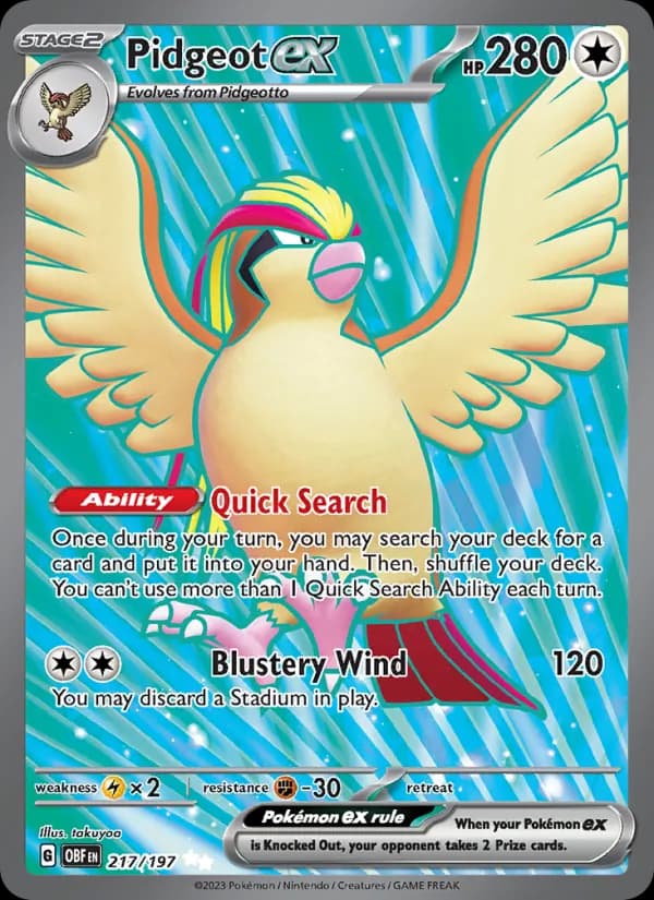 Pidgeot ex — Obsidian Flames, Ultra Rare