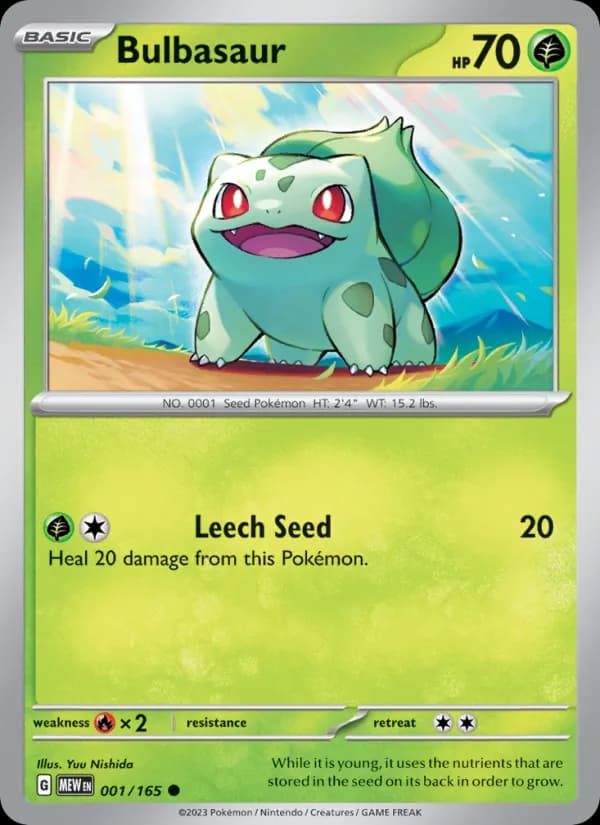 Bulbasaur — 151, Common