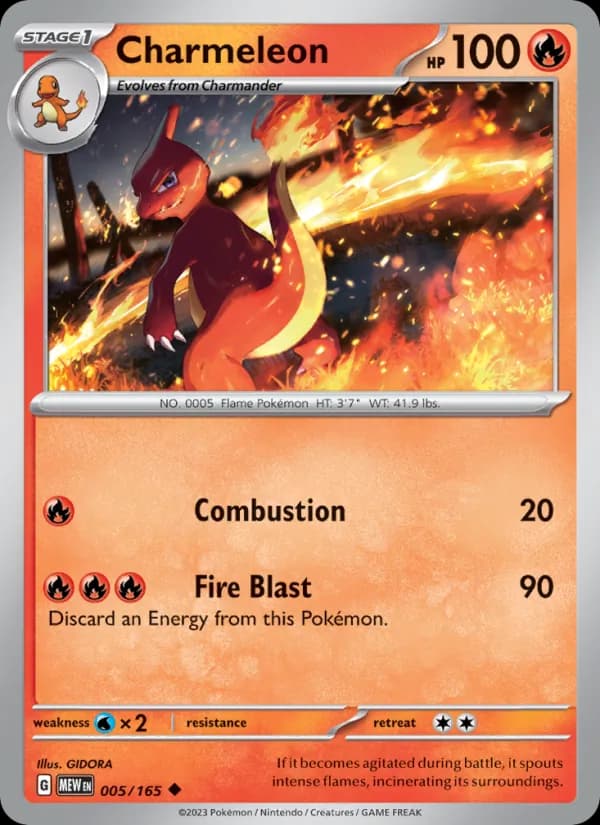 Charmeleon — 151, Uncommon