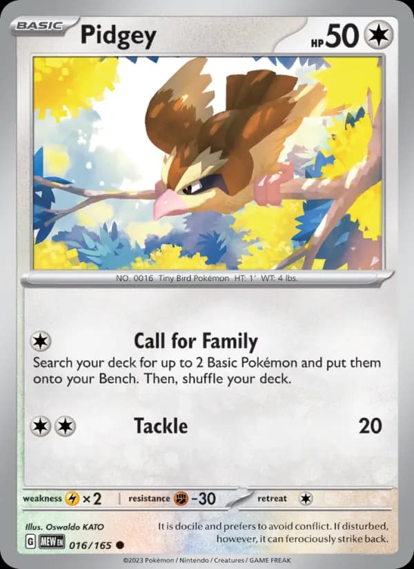 Pidgey — 151, Common