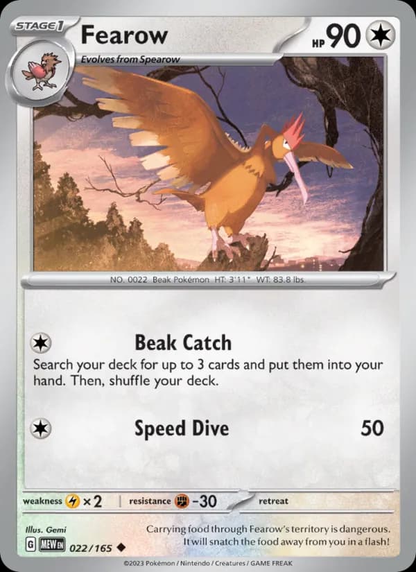 Fearow — 151, Uncommon