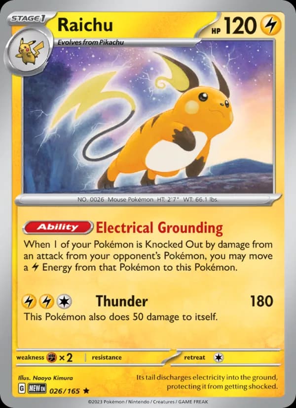 Raichu — 151, Rare