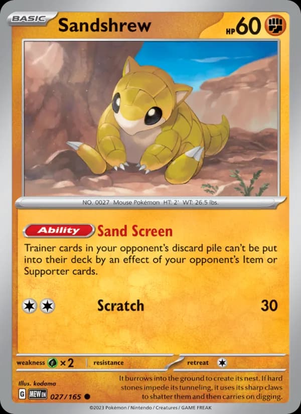 Sandshrew — 151, Common