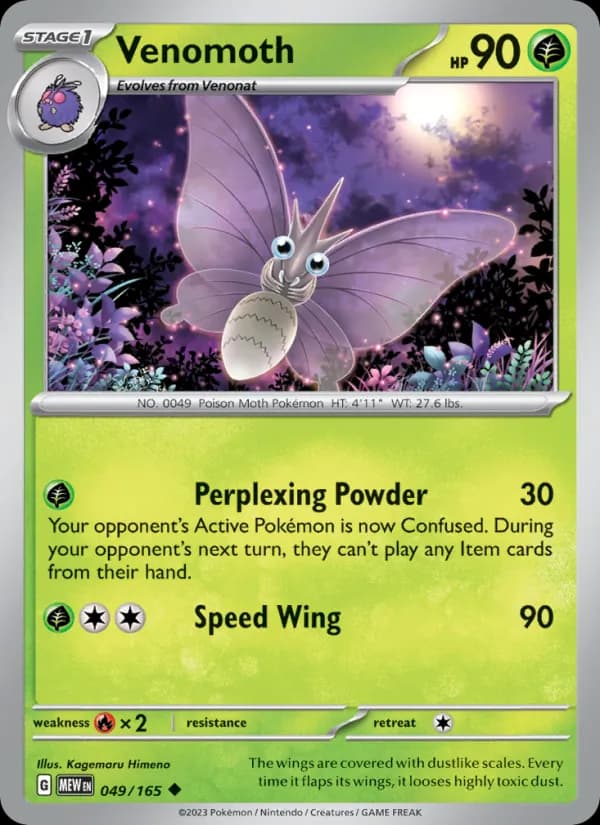 Venomoth — 151, Uncommon