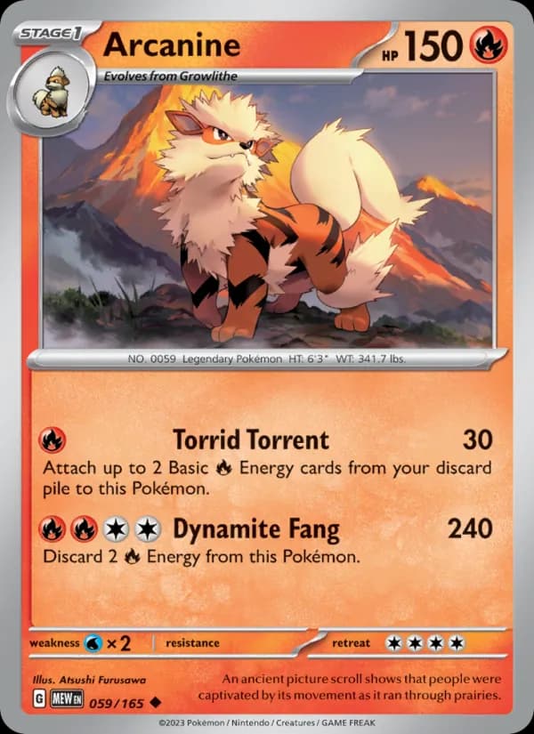 Arcanine — 151, Uncommon